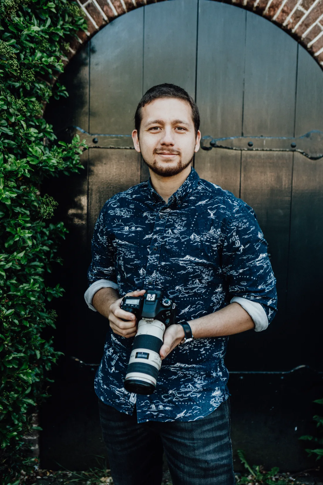 Constantijn Pennekamp with the camera blckeye started with, Amsterdam