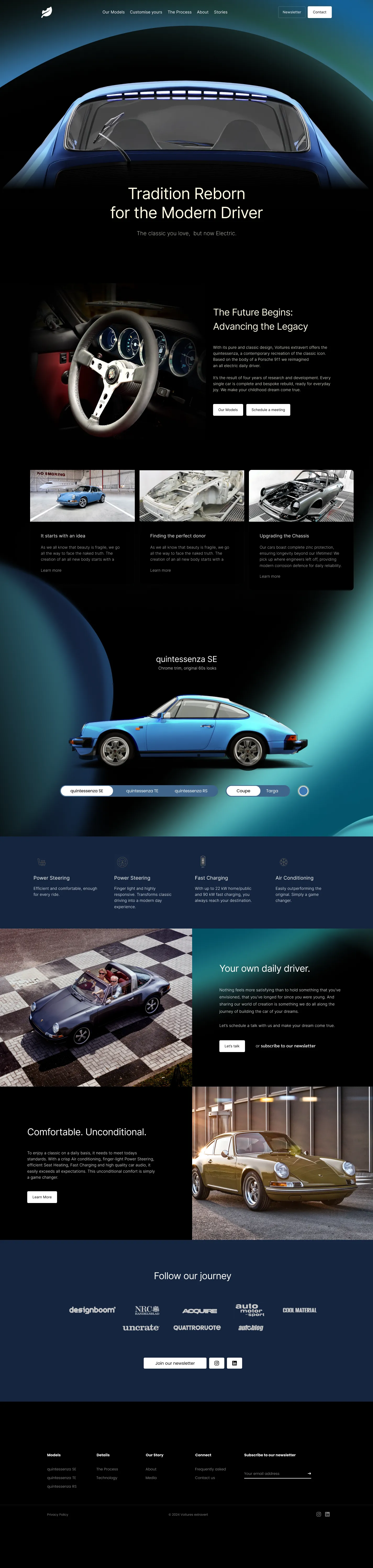 Concept V2 hero — the car as the only light source